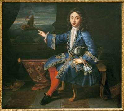 Portrét hraběte z Toulouse (1678-1737). (Uznávaný syn Ludvíka XIV. (1638-1715) a Madame de Montespan (Francoise Athenais, markýza z Montespanu od Hyacinthe Francois Rigaud