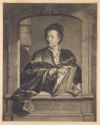 Doktor Claude Deshais Gendron, ryl J. Daulle, kolem roku 1737 od Hyacinthe Francois Rigaud