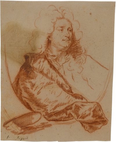 Portrét malíře Charlese de la Fosse (1636-1716) od Hyacinthe Rigaud