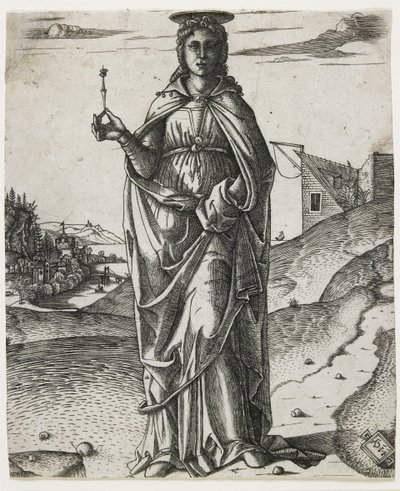 Saint Lucy, c.1510 (rytina) od I.I.C.A. Master