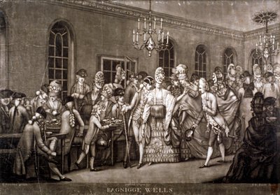 Pohled na přeplněnou místnost v Bagnigge Wells, Londýn, 1772. od IR Smith