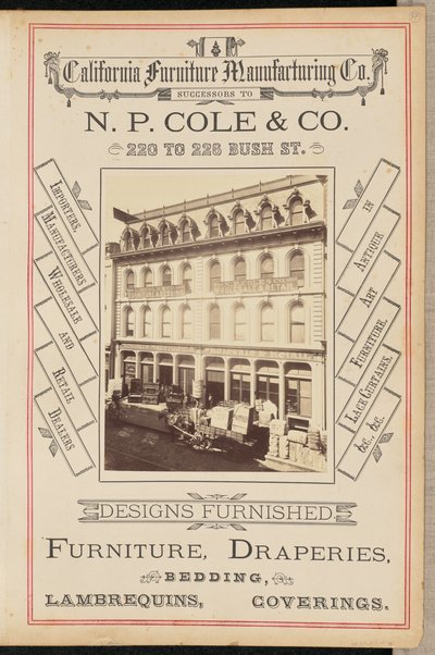 [California Furniture Manufacturing Company, San Francisco] od I. W. Taber