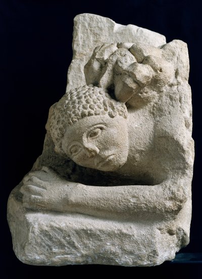 Muž napaden lvem, fragment z Osuna (Urso), Španělsko od Iberian School