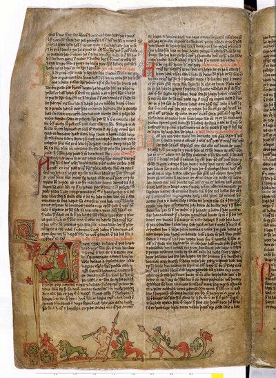 Křest krále Olafa Tryggvasona z Flateyjarboku (Kniha Flatey) koncem 14. století od Icelandic School