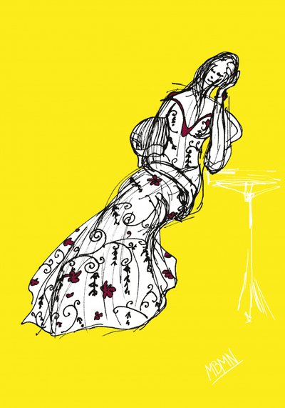Žlutá módní ilustrace od Ida Publishing