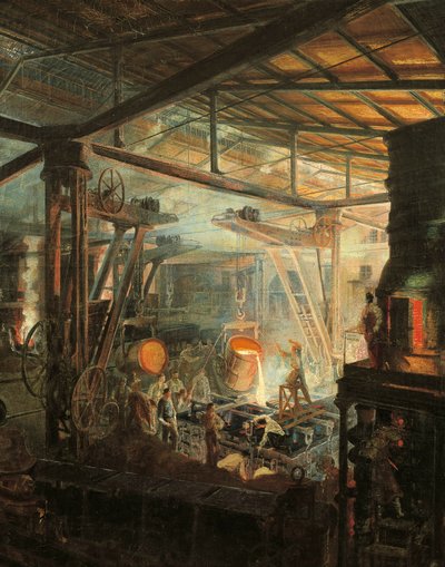 Francie, The Foundry, ca. 1864 (olej na plátně) od Ignace Francois Bonhomme