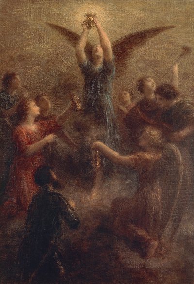 Francie, Paříž, Svatý grál od Ignace Henri Jean Fantin-Latour