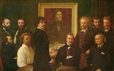 Pocta Delacroixovi od Ignace Henri Jean Fantin Latour