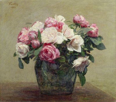 Růže od Ignace Henri Jean Fantin-Latour