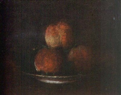Tři broskve (olej na plátně) od Ignace Henri Jean Fantin-Latour