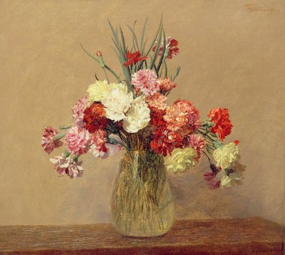 Kytice karafiátů, 1890 od Ignace Henri Jean Fantin Latour