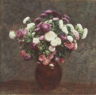Astry ve váze od Ignace Henri Jean Fantin Latour