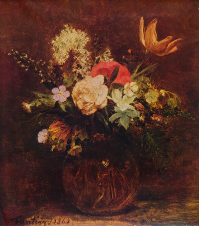 Mísa květin, 1864, 1935. od Ignace Henri Jean Fantin Latour