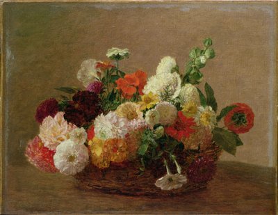 Květinové zátiší od Ignace Henri Jean Fantin Latour