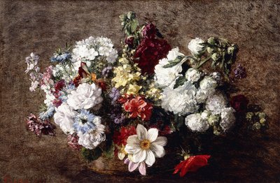 Smíšená kytice od Ignace Henri Jean Fantin-Latour