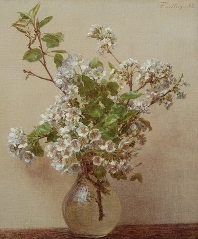 Hruškový květ, 1882 od Ignace Henri Jean Fantin Latour