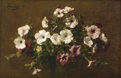 Petúnie, 1881 od Ignace Henri Jean Fantin-Latour