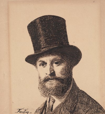 Portrét Manet, 1867 od Ignace Henri Jean Fantin Latour