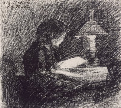 Čtení od Ignace Henri Jean Fantin Latour