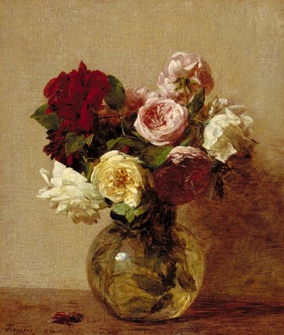 Růže, 1884 od Ignace Henri Jean Fantin Latour