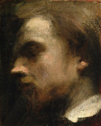 Autoportrét, kolem roku 1858 od Ignace Henri Jean Fantin Latour