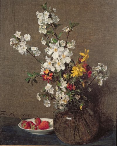 Jarní kytice, 1865 od Ignace Henri Jean Fantin Latour