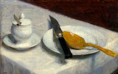 Zátiší s hořčičným hrncem od Ignace Henri Jean Fantin Latour