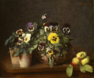 Zátiší s maceškami, 1874 od Ignace Henri Jean Fantin-Latour