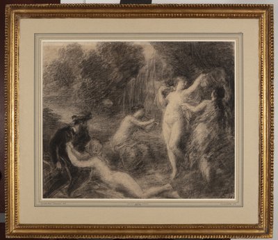 Tannhaüser au Venusberg (křída na papíře) od Ignace Henri Jean Fantin-Latour