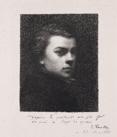 Umělec ve věku 17 let, 1892. od Ignace Henri Jean Fantin Latour