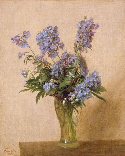 Vase of Columbines, 1887 od Ignace Henri Jean Fantin Latour