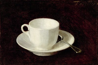 Bílý šálek s podšálkem, 1864 od Ignace Henri Jean Fantin Latour