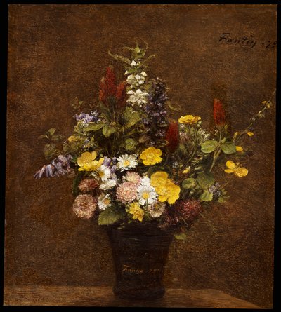 Divoké květiny od Ignace Henri Jean Fantin Latour