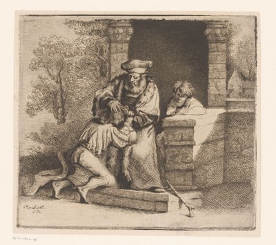 Návrat marnotratného syna od Ignace Joseph de Claussin (attributed to)