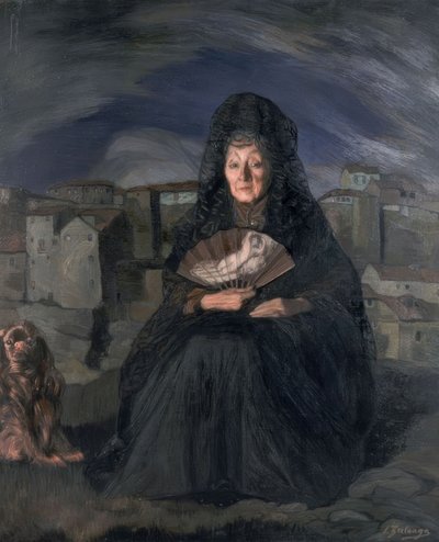 DOÑA ROSITA GUTIERREZ - 1915 - OLEJ / PLÁTNO - 166,5 × 140 cm od Ignacio Zuloaga y Zabaleta