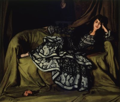 MARCELLE SOUTY S KOLEČKAMI - 1915 - 160 X 188 CM od Ignacio Zuloaga y Zabaleta