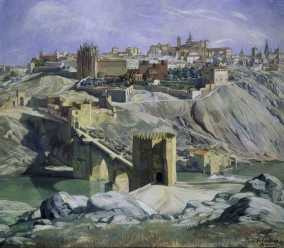 SVĚTELNÁ KRAJINA TOLEDA - 1932 - O / L - 88X101 CM od Ignacio Zuloaga y Zabaleta