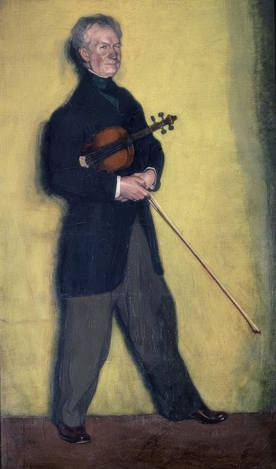 Portrét houslisty Larrapida – 1910 – 185 × 111 cm – olej na plátně od Ignacio Zuloaga y Zabaleta