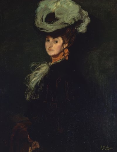 PORTRÉT ANNIE BOURDINOVÉ - 1906 - OLEJ / PLÁTNO -101X78 CM od Ignacio Zuloaga y Zabaleta