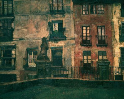Segovia: Old Houses’, 1917, Olej na plátně, 107 × 120 cm, AS00823 od Ignacio Zuloaga y Zabaleta