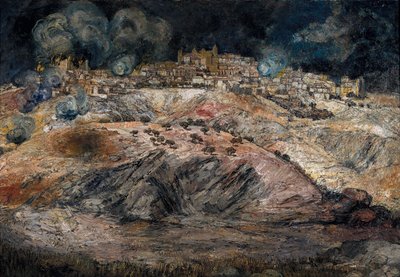 Španělská občanská válka (1936-1939): "Pohled na Toledo v plamenech" od Ignacio Zuloaga y Zabaleta