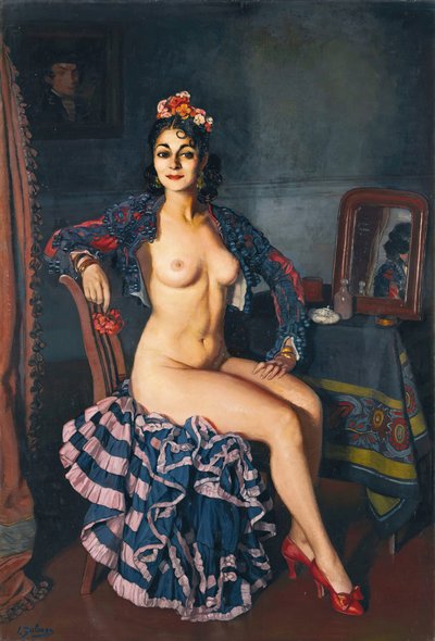 La Bella Oterito La Oterito v její šatně, 1936. od Ignacio Zuloaga y Zabaleto