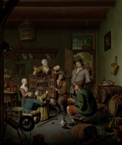 Rybí trh v Antverpách od Ignatius Josephus van Regemorter