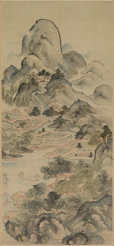 Rybaření na jaře, 1700s. od Taiga Ike