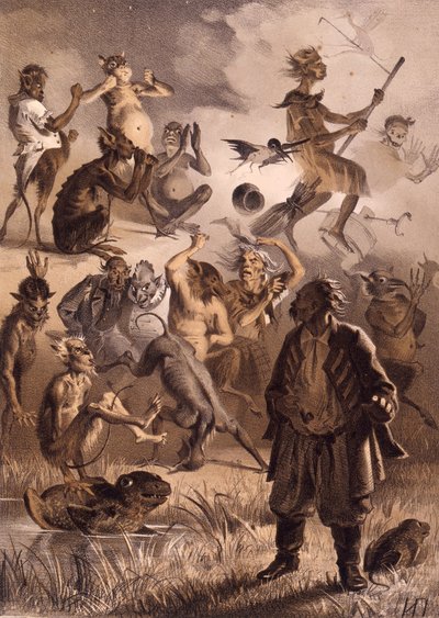 Ilustrace k pohádce Ztracený dopis z večerů na farmě u Dikanky od Nikolaje Gogola, od Illarion Mikhailovich Pryanishnikov