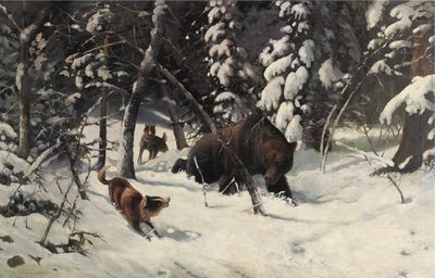 Lov na medvěda od Illarion Mikhailovich Pryanishnikov