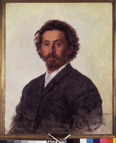 Autoportrét. Obraz Ilja Jefimovič Repin (Ilia Repin) (1844-1930), olej na plátně od Ilya Efimovich Repin