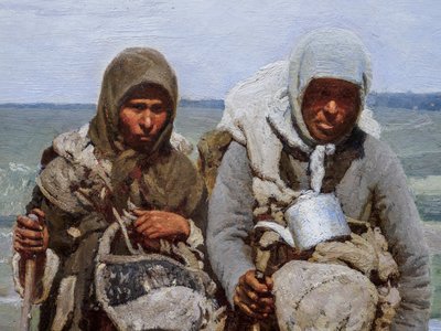 ZBOŽNÉ ŽENY NA POUTI (detail) od Ilya Efimovich Repin