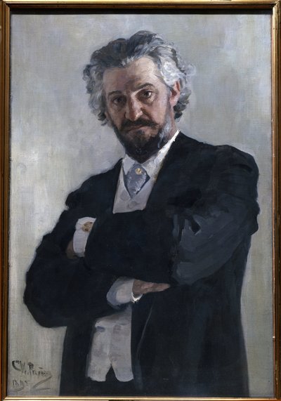 Portrét Alexandra Verzhbiloviče (Verzhbilovic, Verzhibilovic, Vierzbilovich, Wierzbillowicz, Wierzbilovich, Wierzbilovicz, Wierzbilowicz) (1850-1911), violoncelliste russe, en 1895. od Ilya Efimovich Repin