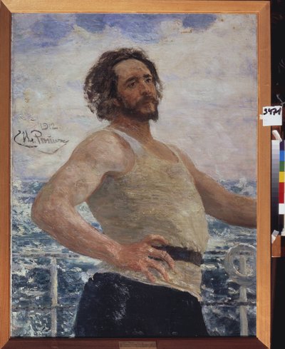 Portrét spisovatele Leonida Andrejeva (1871-1919). Obraz Ilja Jefimovič Repin (Ilia Repin) (1844-1930), olej na plátně od Ilya Efimovich Repin